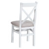 Suffolk White Cross Back Chair Fabric Seat