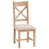 Windsor Limed Cross Back Chair With Fabric Seat