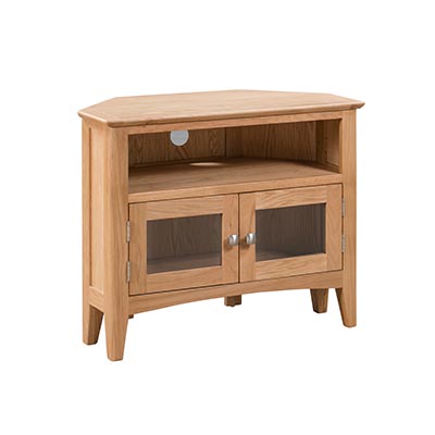 Eva Natural Corner TV Unit - Wood - Oak - Pine - Mango Wood - Painted - Natural Wood - Solid Wood - Lounge - Bedroom - Dining - Occasional - Furniture - Home - Living - Comfort - Interior Design - Modern