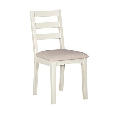 Eva Cream Ladder Back Dining Chair- Wood - Oak - Pine - Mango Wood - Painted - Natural Wood - Solid Wood - Lounge - Bedroom - Dining - Occasional - Furniture - Home - Living - Comfort - Interior Design - Modern