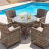 Savoy Small Round Garden Dining Set - Savoy Round Garden Set - Chairs - Dining - Glass - Table - Rattan - Outside - Outdoors - Summer - Seasonal - Furniture - Steptoes 3