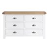 Hartford White 6 Drawer Chest - Chest - Storage - Drawers - Wooden - Painted - Oak - Pine - Limed Oak - Bedroom - Furniture - Interior - Paphos - Cyprus - Steptoes