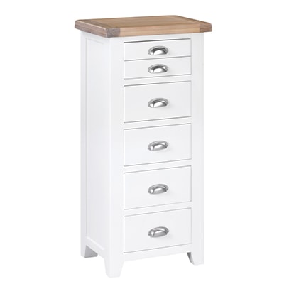 Hartford White 5 Drawer Chest - Chest - Storage - Drawers - Wooden - Painted - Oak - Pine - Limed Oak - Bedroom - Furniture - Interior - Paphos - Cyprus - Steptoes