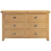 Hartford Natural 6 Drawer Chest - Limed Wash - Grey Limed Oak - Wooden - Oak - Storage - Unit - Bedroom - Furniture - Steptoes - Paphos - Cyprus
