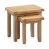 Hartford Natural Nest of Tables - Limed Oak - Grey Limed Oak - Nest - Side Tables - Oak - Pine - Wooden - Lounge - Living - Furniture - Paphos - Cyprus
