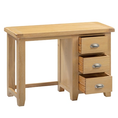 Hartford Natural Dressing Table - Limed Wash - Grey Limed Oak - Drawers - Storage - Oak - Wooden - Bedroom - Furniture - Paphos - Cyprus - Steptoes