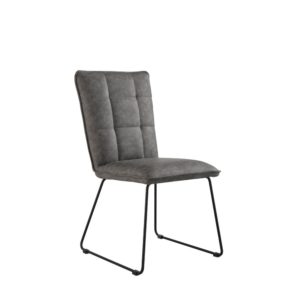 Panel Back Dining Chair - Metal - Microfiber - Fabric - Dining - Chair - Modern - Interior - Seat - Furniture - Steptoes - Furniture - Paphos - Cyprus