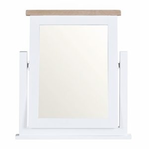 Hartford White Vanity Mirror - Wooden - Oak - Pine - Painted - White - Dresser Mirror - Dressing Table MIrror - Bedroom Mirror - Mirror - Furniture - Paphos - Cyprus - Steptoes - Bedroom