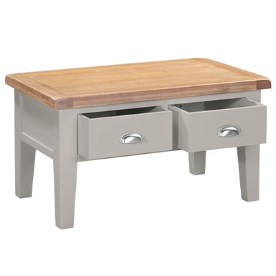 Hartford Grey Coffee Table - Limed Oak - Grey - Grey Painted - Oak - Pine - Wooden - Solid Wood Furniture - Furniture - Bedroom - Living - Lounge - Dining - Paphos - Cyprus - Steptoes