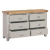 Hartford Grey 6 Drawer Chest - Limed Oak - Grey - Grey Painted - Oak - Pine - Wooden - Solid Wood Furniture - Furniture - Bedroom - Living - Lounge - Dining - Paphos - Cyprus - Steptoes