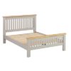 Hartford Grey Double Size Bed - Limed Oak - Grey - Grey Painted - Oak - Pine - Wooden - Solid Wood Furniture - Furniture - Bedroom - Living - Lounge - Dining - Paphos - Cyprus - Steptoes