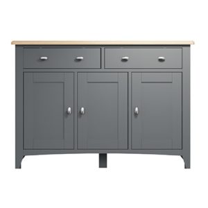 Welby Large Sideboard - Grey Painted - Oak - Grey - Painted - Wooden - Pine - Oak - Dining - Living - Lounge - Kitchen - Bedroom - Furniture - Modern - Interior Design - Furniture - Cyprus - Steptoes