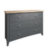 Welby Grey 6 Drawer Chest - Grey Painted - Oak - Grey - Painted - Wooden - Pine - Oak - Dining - Living - Lounge - Kitchen - Bedroom - Furniture - Modern - Interior Design - Furniture - Cyprus - Steptoes