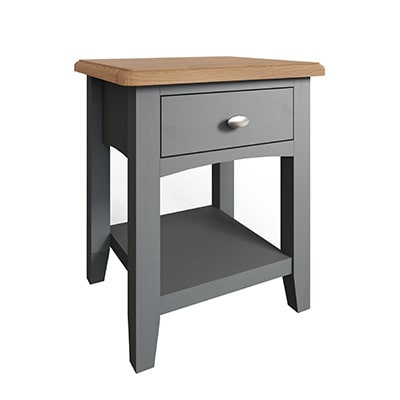 Welby Grey Lamp Table - Grey Painted - Oak - Grey - Painted - Wooden - Pine - Oak - Dining - Living - Lounge - Kitchen - Bedroom - Furniture - Modern - Interior Design - Furniture - Cyprus - Steptoes