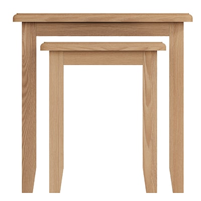 Welby Natural Nest of 2 Tables - Oak - Pine - Wooden - Natural oak - Natural Wood - Farmhouse - Interior - Living - Dining - Lounge - Kitchen - Bedroom - Interior - Furniture - Wooden - Steptoes - Paphos - Cyprus