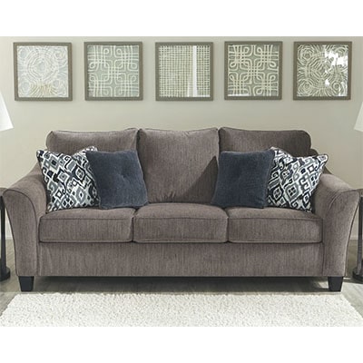 Nemoli 3 Seat Fabric Sofa - Nemoli - Fabric - Grey - Fabric - Ashley - Sofa - Static Sofa - New Arrival - Comfort - Living - Lounge - Furniture - Steptoes - Paphos - Cyprus
