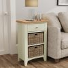 Welby White 1 Drawer 2 Basket - White - White Painted - Pine - Oak - Wooden - House - Home - Interior - Furniture - Bedroom - Living Room - Dining Room - Paphos - Cyprus - Steptoes-