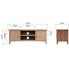 Welby Natural Large TV Unit - Oak - Pine - Wooden - Natural oak - Natural Wood - Farmhouse - Interior - Living - Dining - Lounge - Kitchen - Bedroom - Interior - Furniture - Wooden - Steptoes - Paphos - Cyprus