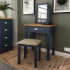 Halifax Blue Stool - Dark Blue - Blue Painted - Blue - Oak - Wooden - Wood - Pine - Solid Wood - Living - Lounge - Dining - Kitchen - Bedroom - Furniture - Steptoes - Paphos - Cyprus
