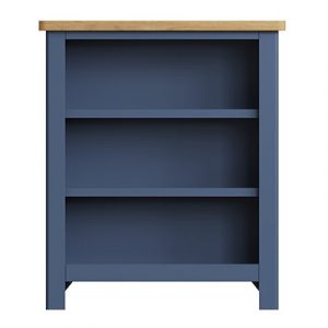 Halifax Blue Small Wide Bookcase - Dark Blue - Blue Painted - Blue - Oak - Wooden - Wood - Pine - Solid Wood - Living - Lounge - Dining - Kitchen - Bedroom - Furniture - Steptoes - Paphos - Cyprus