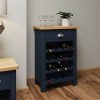 Halifax Blue Wine Cabinet - Dark Blue - Blue Painted - Blue - Oak - Wooden - Wood - Pine - Solid Wood - Living - Lounge - Dining - Kitchen - Bedroom - Furniture - Steptoes - Paphos - Cyprus