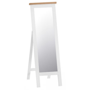 Cheval mirror-glass-dressing-free standing-white-painted-washed lime-oak-wood-Bedroom-furniture-Steptoes-Paphos-Cyprus