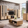 Sardinia TV Shelf - Artisan Oak - Oak - TV Unit - Lounge - Living - MDF - Modern - Furniture - Steptoes - Paphos - Steptoes