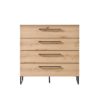 Sardinia 4 Drawer Cabinet - Oak - Artisan Oak - Chest - Drawers - Storage - Unit - Bedroom - Home - Modern - Flatpack - Steptoes - Paphos - Cyprus