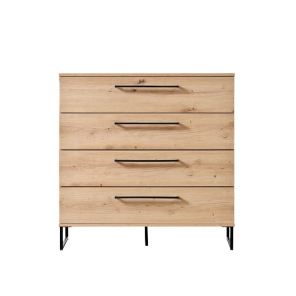 Sardinia 4 Drawer Cabinet - Oak - Artisan Oak - Chest - Drawers - Storage - Unit - Bedroom - Home - Modern - Flatpack - Steptoes - Paphos - Cyprus