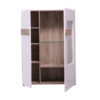Bert Display Cabinet - White - Gloss White - Grey Limed Oak - Modern - Living - Dining - Bedroom - Furniture - Flatpack - Paphos - Cyprus - Steptoes