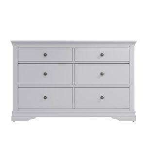 Cheshire Grey 6 Drawer Chest - Grey - Light Grey - Painted - Modern - Stylish - Cheshire - Bedroom Furniture - Storage - Chest - Steptoes - Paphos - Cyprus