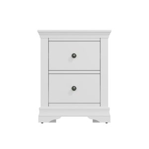 Cheshire White Large Bedside Cabinet - Cheshire - Cheshire White - Bedside - Cabinet - Nightstand - Bedroom - Furniture - White - Painted - Wooden - Modern - Stylish - Steptoes - Paphos - Cyprus