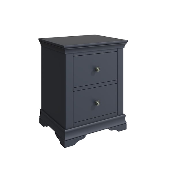 Cheshire Midnight Grey Large Bedside Cabinet - Midnight Grey - Cheshire - Dark Grey - Bedroom - Furniture - Storage - Cabinet - Modern - Stylish - Steptoes - Paphos - Cyprus