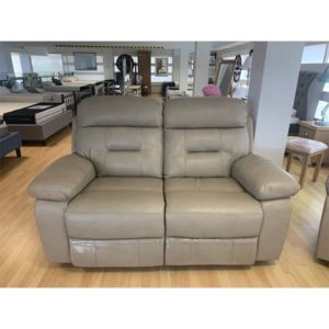 Munro Electric 2 Seater Sofa - 2 Seat - 2 Seater - Electric - Recliner - Sofa - Sofas - Leather - Cream - Lounge - Living - Steptoes - Paphos - Cyprus