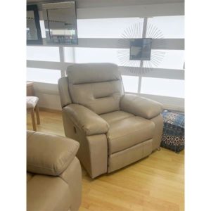 Munro Electric Reclining Armchair - Electric Reclining Armchair - Electric - Reclining - Armchair - Cream - Leather - Sofa - Sofas - Lounge - Living - Steptoes - Paphos - Cyprus