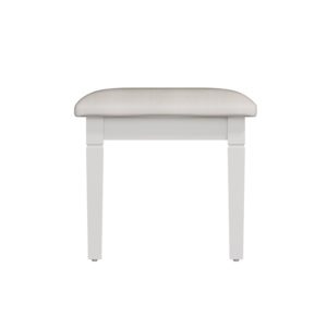 Cheshire White Stool - Stool - White - Painted - Fabric - Wooden - Cheshire - Bedroom Stool - Furniture - Modern - Stylish - Steptoes - Paphos - Cyprus