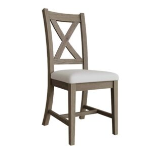 Fairfax Crossback DIning Chair - Grey Oak - Oak - Pine - Veneer - Wooden - Fabric - Crossback - Dining - Seat - Chair - Seating - Kitchen - Paphos - Cyprus - Steptoes