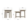 Fairfax Nest of 2 Tables - Grey Oak - Oak - Pine - Tables - Nest - Coffee Table - Side Table - Lamp Table - Unit - Cabinet - Lounge - Living - Steptoes - Paphos - Cyprus
