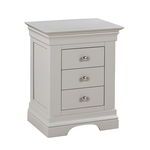 Chantilly Light Grey Bedside Cabinet - Storage - Unit - Bedroom - Bedroom Furniture - Furniture - Dark Grey - Grey - Painted Furniture - Chest - Bed - Steptoes - Paphos - Cyprus