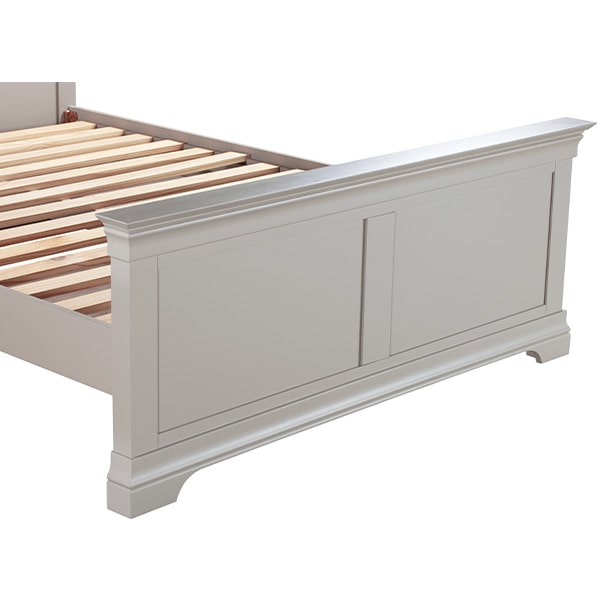 Chantilly Light Grey King Size Bed - Storage - Unit - Bedroom - Bedroom Furniture - Furniture - Dark Grey - Grey - Painted Furniture - Chest - Bed - Steptoes - Paphos - Cyprus