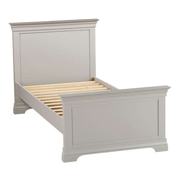 Chantilly Light Grey Single Bed - Storage - Unit - Bedroom - Bedroom Furniture - Furniture - Dark Grey - Grey - Painted Furniture - Chest - Bed - Steptoes - Paphos - Cyprus