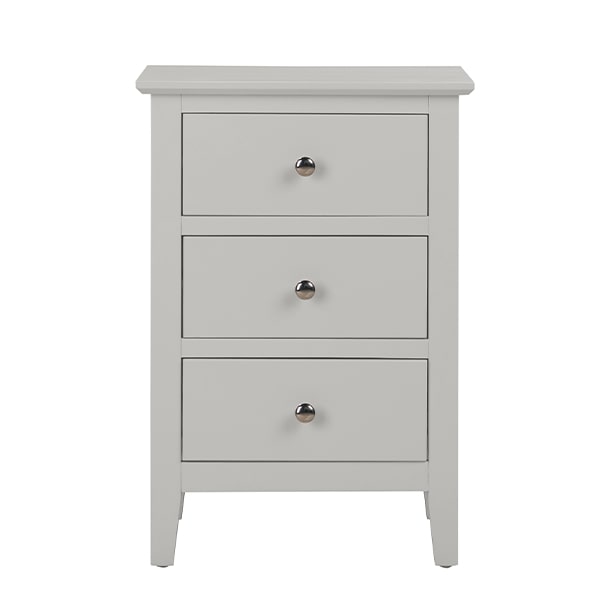 Normandy Light Grey Large Bedside Cabinet - Steptoes Furniture World