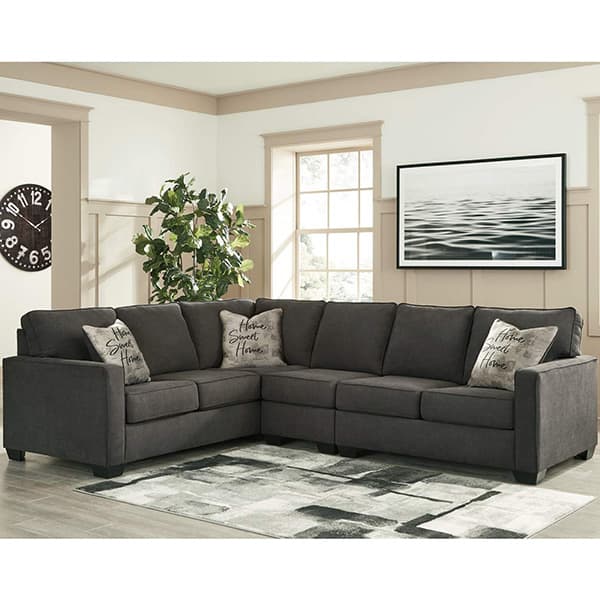 Lucina Charcoal Large Corner Sofa