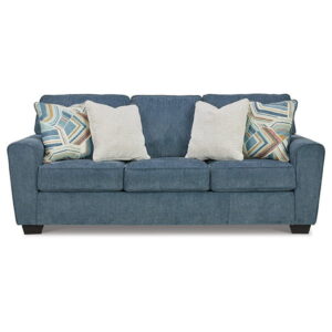 Cashton Blue 3 Seat Fabric Sofa
